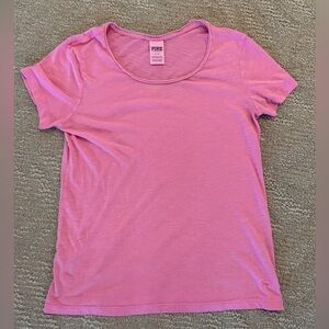 PINK Victoria's Secret Fitted Pink Short Sleeve T-Shirt